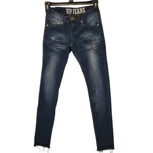 VIP Jeans Mid Rise Skinny Stretch Medium Wash Blue Denim Size 0/24